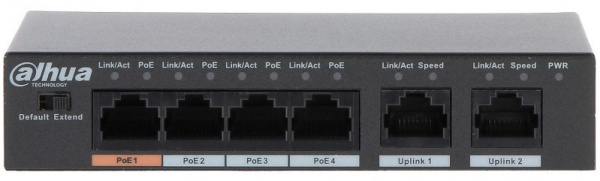 DH-PFS3006-4ET-60 4 портовый РоЕ коммутатор неуправляемый Фото