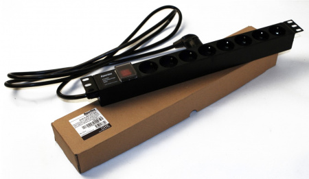 Hyperline SHE19-8SH-S-2.5EU Блок розеток для 19