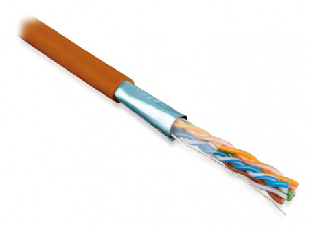 Кабель витая пара Hyperline Cat5e F/UTP, FUTP4-C5E-S24-IN-LSZH-OR-305, (24 AWG) (305 м) Фото