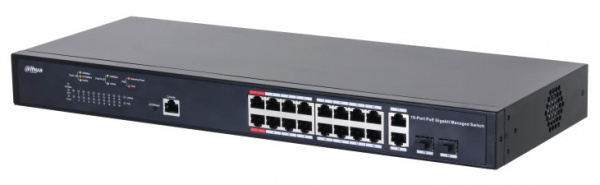 DH-PFS4218-16GT-130 18-портовый гигабитный управляемый коммутатор с PoE, уровень L2 Фото